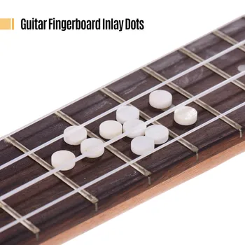 10 adet Gitar Klavye Nokta 6mm Gitar Klavye Klavye Pozisyon Marker Kakma Noktalar Beyaz sedef Kabuk