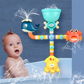 Bebek Banyo Oyuncakları Su Oyunu Zürafa Yengeç Modeli Musluk Duş Su Püskürtme Oyuncak Çocuklar İçin Yüzme Banyo Yaz Oyuncaklar