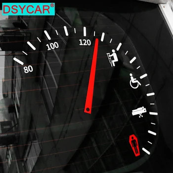 DSYCAR Hız Güvenli Uyarı Komik Kilometre Küme Araba çıkartma Vinil pencere dekorasyonu Moda Araba-Styling Etiketler
