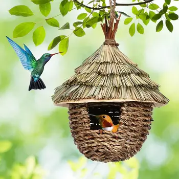 Kuş Evi Sinek Kuşu Evi Sağlam Çim Kuş Kulübeleri Sinek Kuşu Yuvalama Evleri Bahçe Veranda Çim Ofis Kapalı Açık
